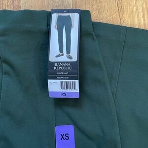 Banana Republic Dark Green Ponte Pants XS